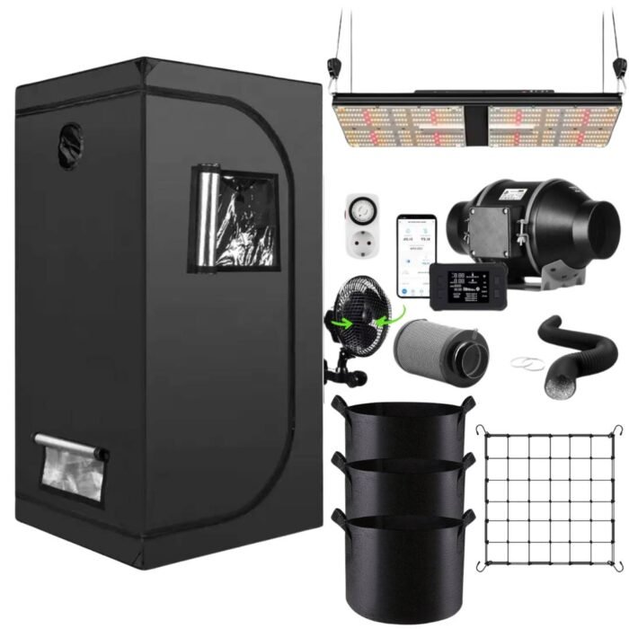 13 Growbox Komplettset 80x80x180 – 240W PRO LED Pro Edition