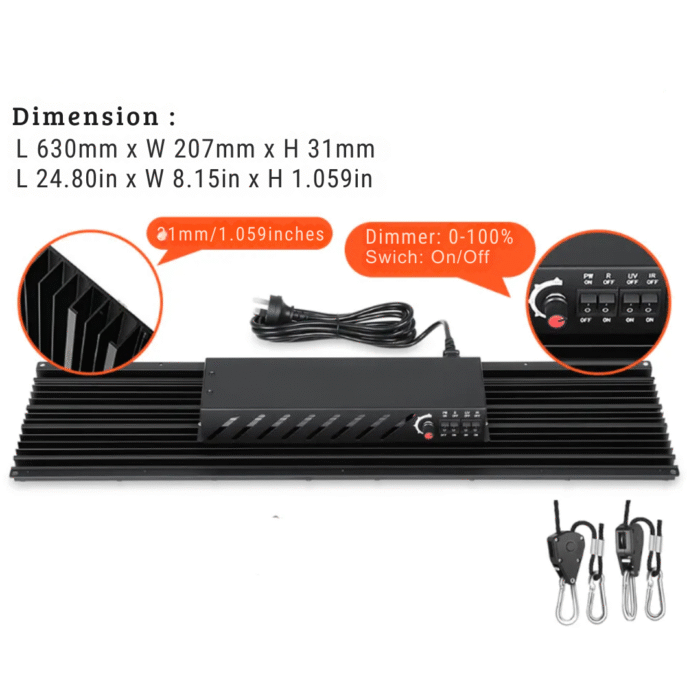 240W LED Growlampe – Vollspektrum & dimmbar