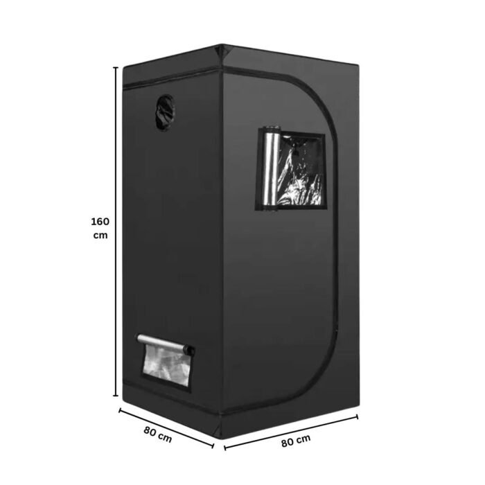 Growbox 80×80×160 cm – lichtdicht & reflektierend