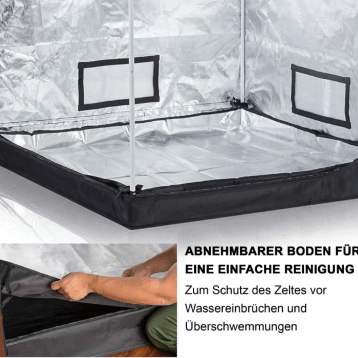 Growbox 120×120×200 cm – lichtdicht & reflektierend | Indoor Growzelt
