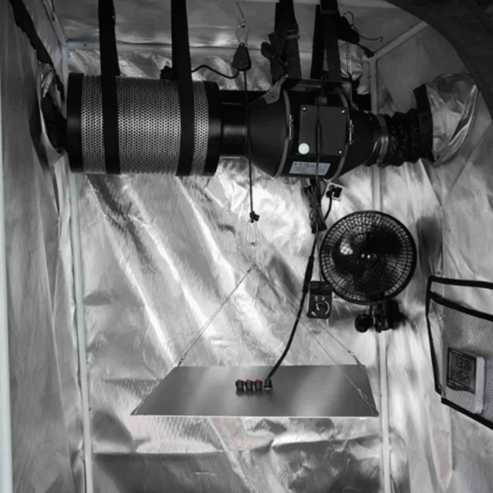 Growbox Komplettset 60x60x140 – 150 Watt LED Budget Edition