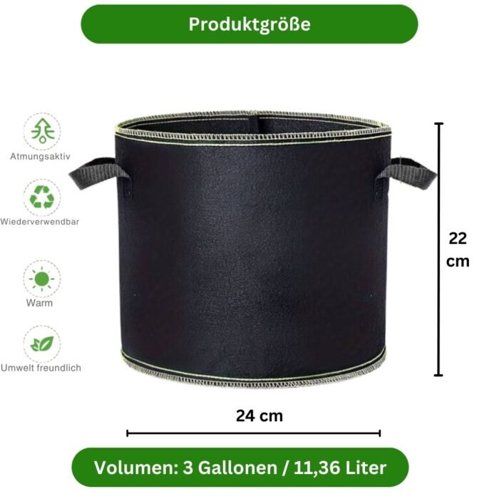 35 Grow Topf 11 L — Vlies Pflanztopf / Grow Pot