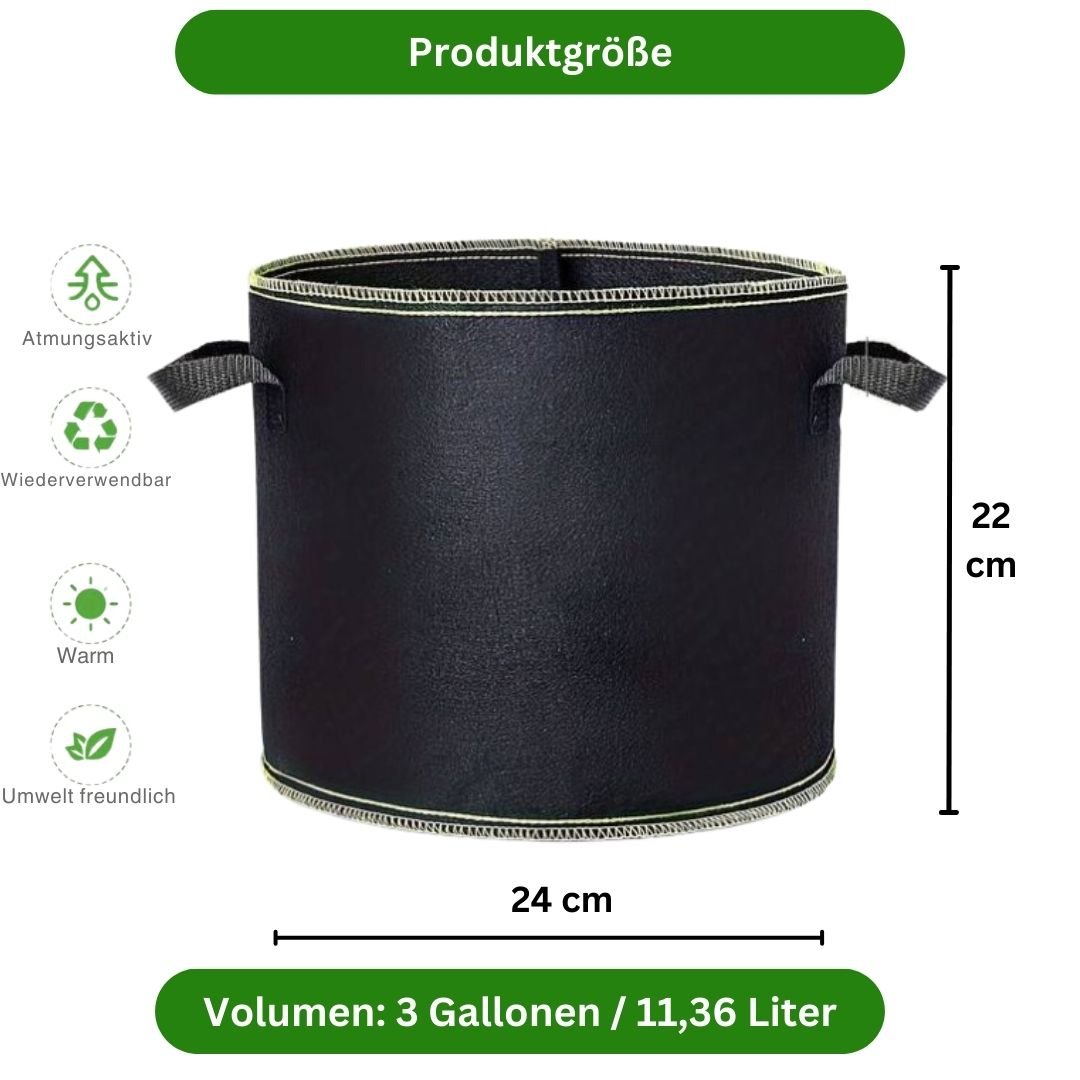 Grow Topf 11 L — Vlies Pflanztopf / Grow Pot