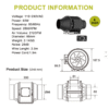 EC Inline Duct Fan Kit 10 cm – Lüfter mit Speed Controlleru