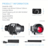 EC Inline Duct Fan Kit 10 cm – Lüfter mit Speed Controlleru