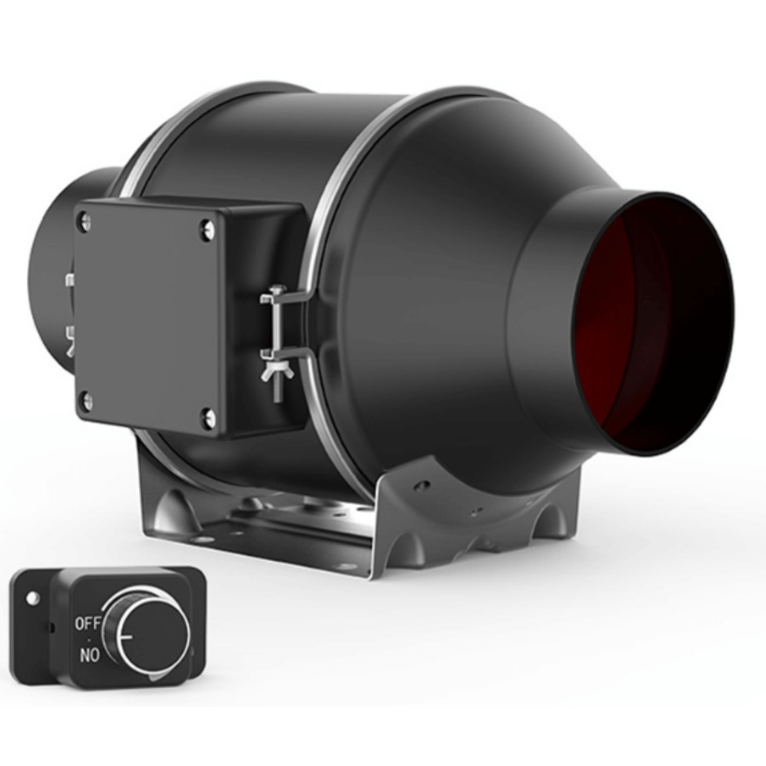 EC Inline Duct Fan Kit 10 cm – Lüfter mit Speed Controlleru