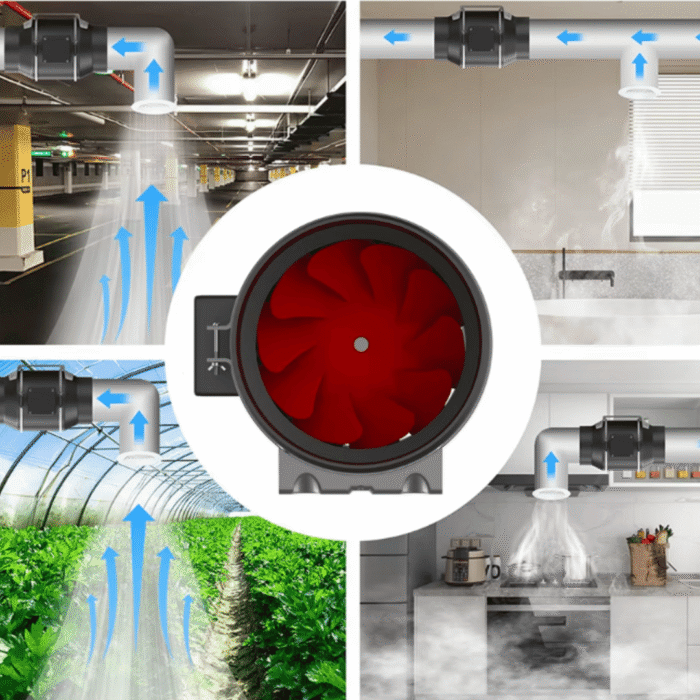 Abluftset 150 mm – Inline-Lüfter & Aktivkohlefilter