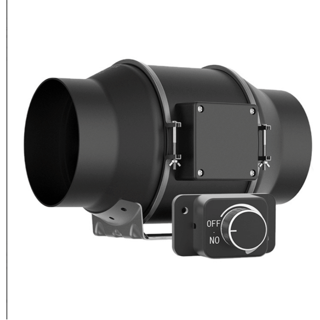 Inline-Lüfter & Aktivkohlefilter 150 mm