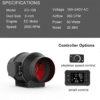 Abluftset 150 mm – Inline-Lüfter & Aktivkohlefilter