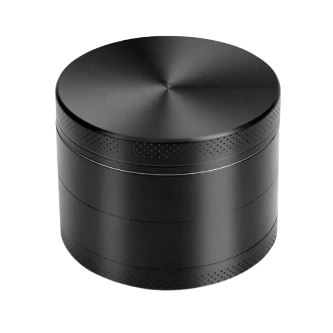 4-teilige Aluminium-Kräutermühle – Feinzerkleinerer & Magnetdeckel