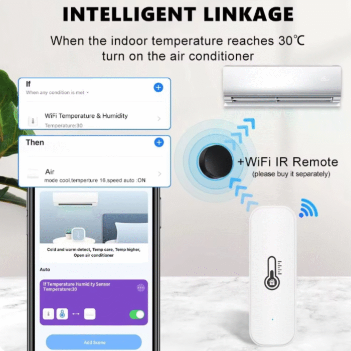 Tuya Zigbee 3.0 Smart CO2 & Luftqualitätssensor – Temperatur, Feuchtigkeit