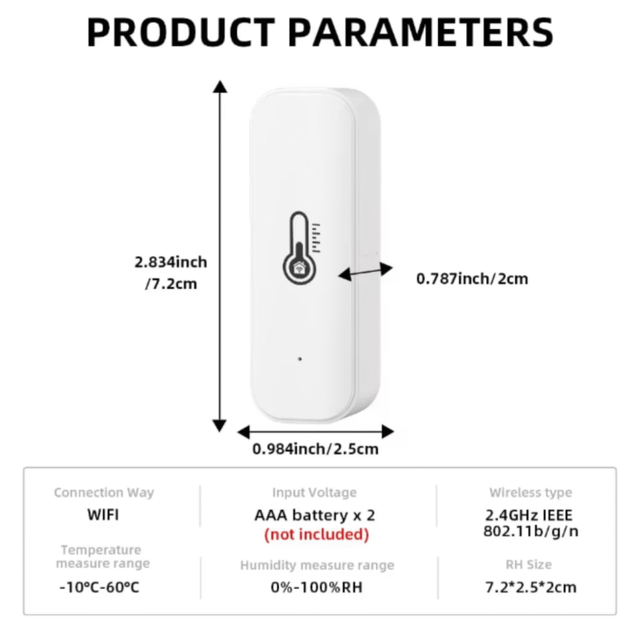 Tuya Zigbee 3.0 Smart CO2 & Luftqualitätssensor – Temperatur, Feuchtigkeit