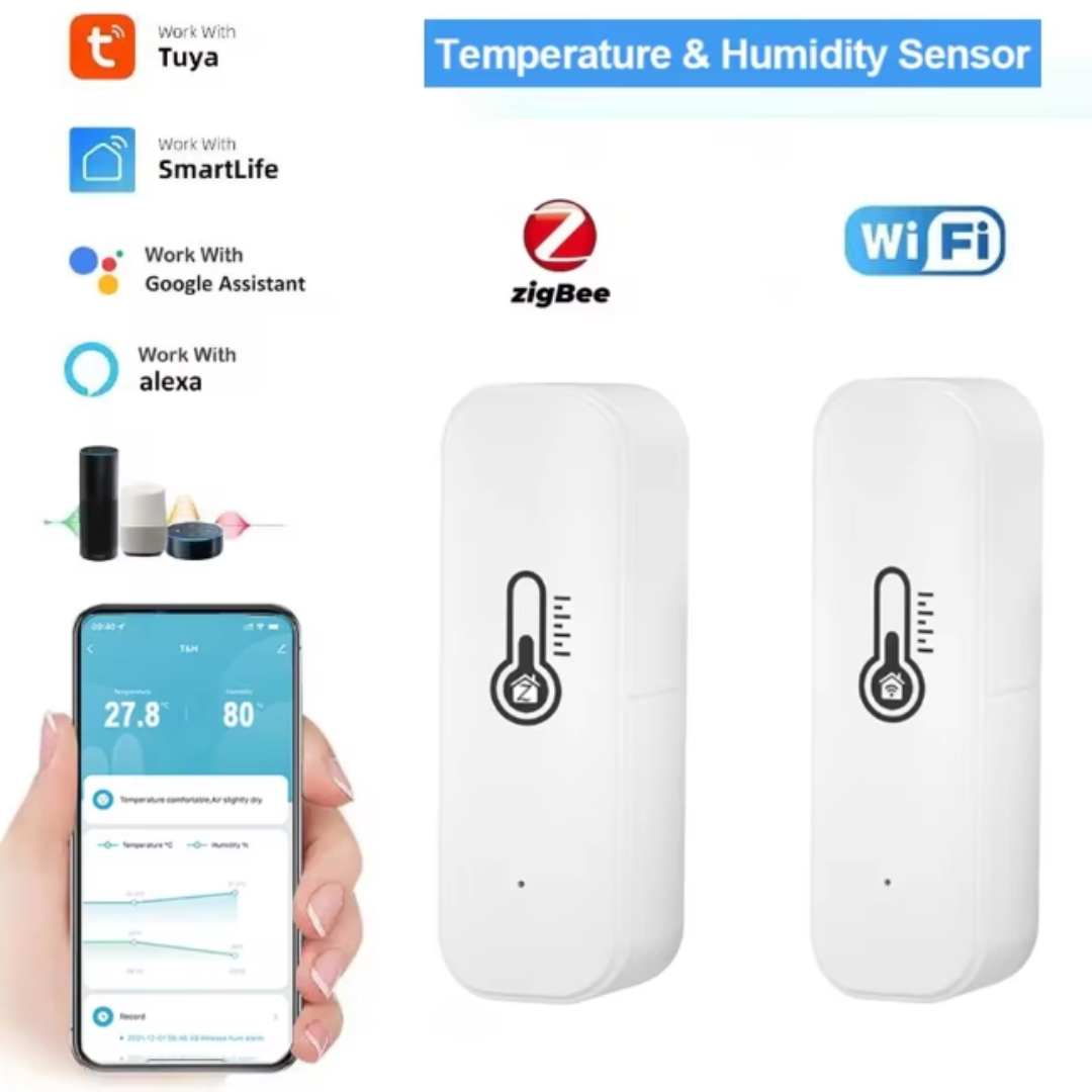 Hydrometer (9) Tuya Zigbee 3.0 Smart CO2 & Luftqualitätssensor – Temperatur, Feuchtigkeit