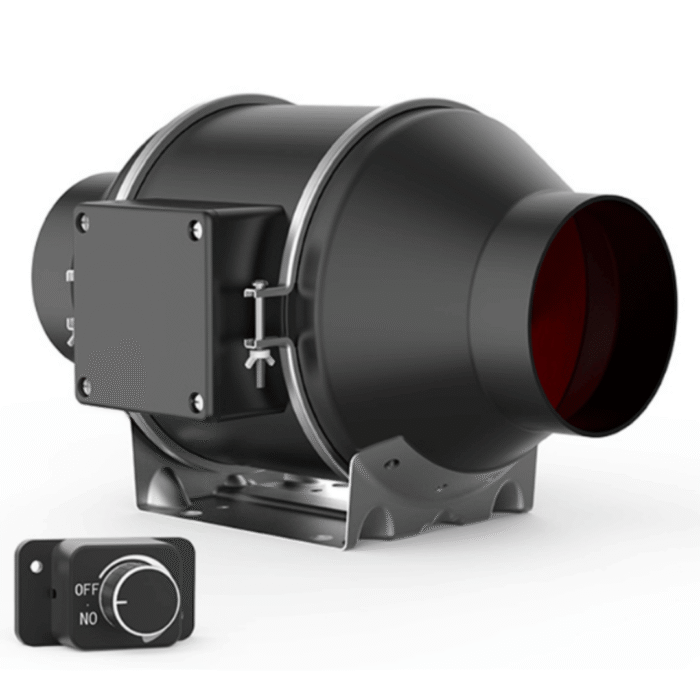 Abluftset 100 mm – Lüfter mit Temp-/Feuchte-Controller