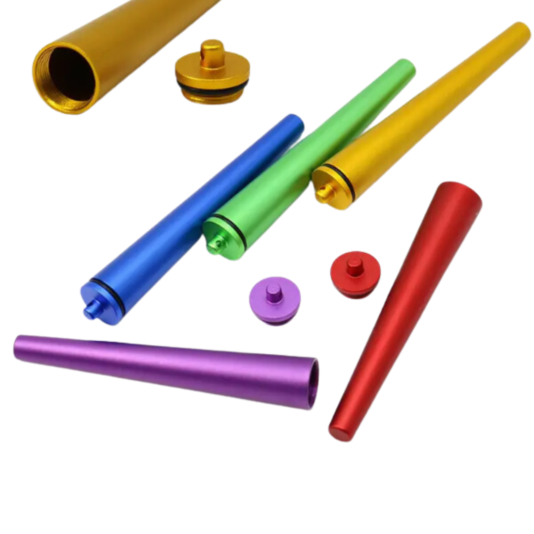 JeffreyBox (3) Premium Aluminium-Aufbewahrungsröhre – Geruchsarm