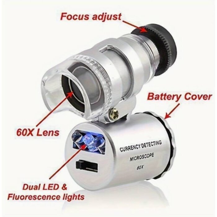 Lupe 60x Mini-Mikroskop 60× LED