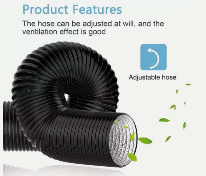 Alu/PVC Lüftungsschlauch 20 cm Ø – 2,5 m flexibel