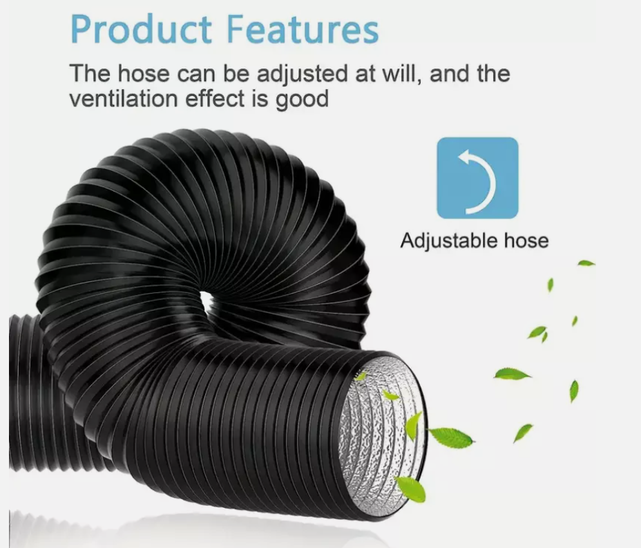 Alu/PVC Lüftungsschlauch 20 cm Ø – 2,5 m flexibel