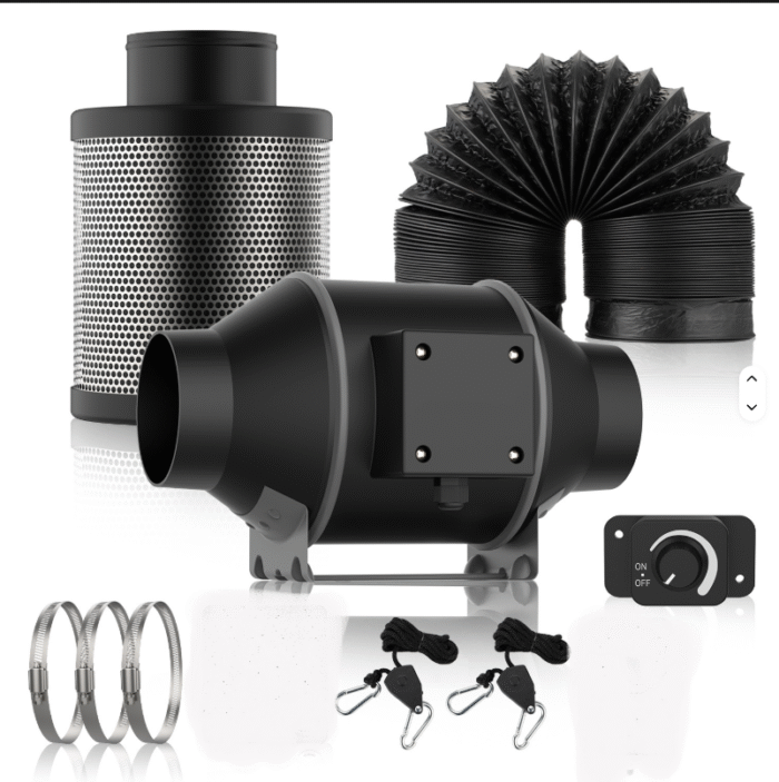 Abluftset 100 mm – Lüfter mit Temp-/Feuchte-Controller