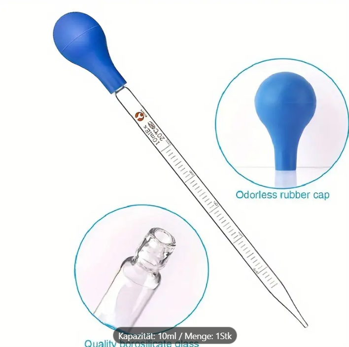 10 ml Glas-Messpipette – Präzise Dosierpipette für Pflanzendünger