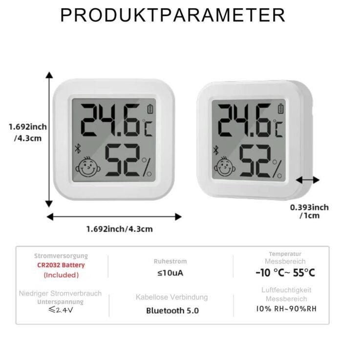 Smart LCD Digital Thermometer Hygrometer Tuya Bluetooth LCD Thermometer & Feuchtigkeitssensor