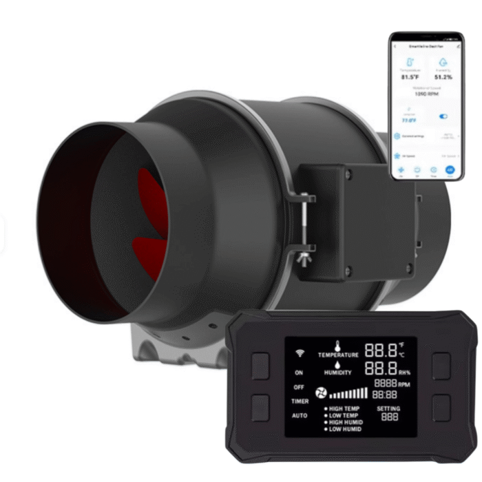 Abluftset 150 mm – Inline-Lüfter & Aktivkohlefilter